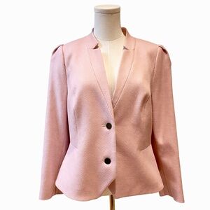Boden British Blush Pink Textured Jacket Blazer Womens US 10  Preppy Coquette